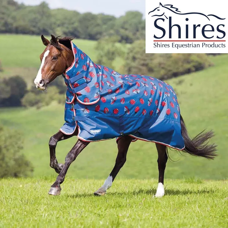 Shires Tempest Original 200g Combo Turnout Rug - Ladybird Print